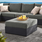 Modway Tahoe Aluminum Ottoman in Gray Charcoal - Image 2