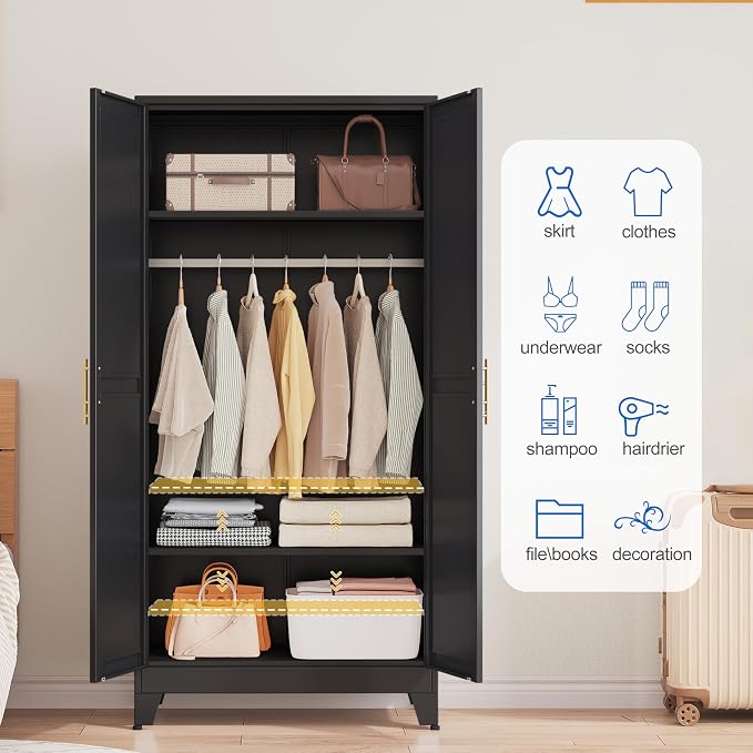 GAIOUS Metal Wardrobe Cabinet - Image 5