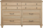 WAMPAT 8 Drawers Dresser for Bedroom, Farmhouse Dresser Chest of Drawers - Image 9
