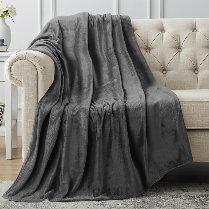 Utopia Bedding Ultra Soft Fleece Bed Blanket Throw Size Grey | Microfiber Plush by UTOPIABEDDING