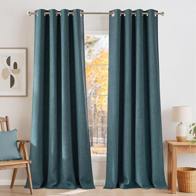 NICETOWN Greyish Blue Room Darkening Curtains 84 inches Long by NICETOWN