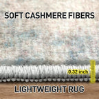 2'6''x8' Runner Rugs Washable Rug: Modern Abstract Multi Color Carpet | - Image 6