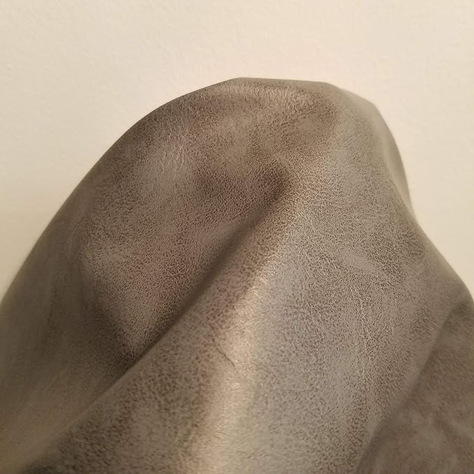 NAT Leathers | Dark Gray Soft Faux Vegan Leather Sheet PU Peta Approved Vegan | - Image 2
