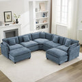 113'' V Shaped Cloud Sectional Sofa, Oversized Deep Seat Couches by WUTUTUEE