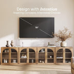 BELLEZE Set of 2 65" Arched Sideboard - Image 4