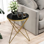 HLR Modern Round Side Table, End Table by HomeDeservesaRelaxLiving