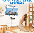Rfiver Mobile TV Stand for 23-65 Inch LCD LED Flat/Curved Panel Screen TVs up - Image 5