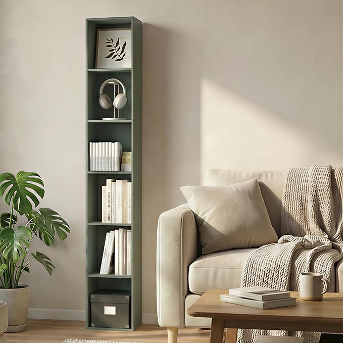 Furinno LUDER Book Shelf, 6-Tier Tall Modern Bookshelf, Bookcase - Image 4