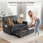 54'' Sleeper Sofa Bed, Convertible Pull Out Couch Futon - Image 7