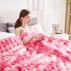 50x60 Inches Ultra-Soft Fuzzy Faux Fur Plush Throw Blanket - Image 2