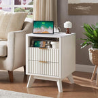 T4TREAM Fluted Nightstand Set of 2 - Image 2