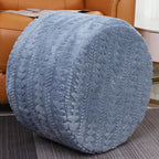 Asuprui Round Footstool Ottoman, 20x14 Inches Multi-Functional Modern Foot Stool - Image 4