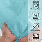 Simplebrand Aqua Sheer Curtains 96 Inches Long, Light Filtering Rod Pocket - Image 5