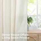 YoungsTex Linen Curtains 54 Inch Length 2 Panels - Image 4