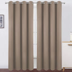 Cappuccino Thermal Blackout Curtains/52 x 84 Inch/Set of 2 Panels Room by Lemomo