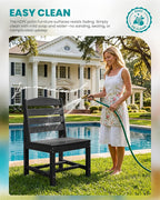 SERWALL Patio Dining Sets for 6 Person, HDPE Dining Set - Image 4