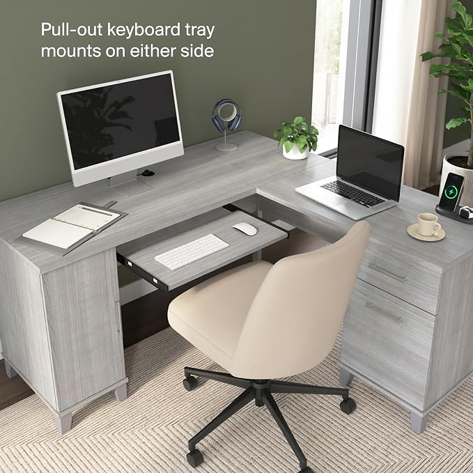 Bush Home 60-Inch L-Shaped Desk - Image 7