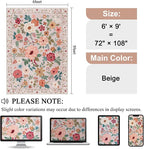 DUKINO 6x9 Area Rugs, Floral Washable Rug - Image 2