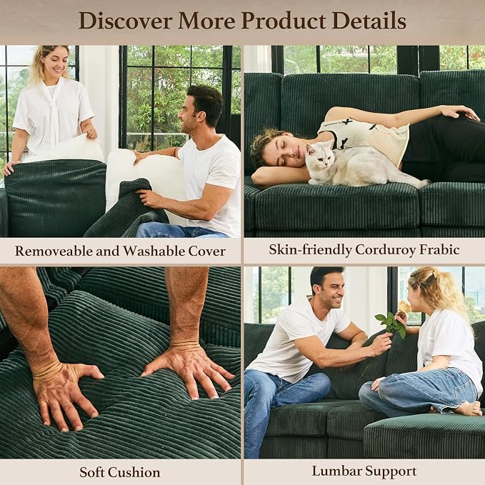 Belffin 5 Seats L Shaped Sectional Couch - Image 5