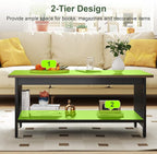 YOSHOOT 39.4" Farmhouse Coffee Table - Image 4