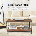 ZenStyle Industrial Coffee Table - Image 7