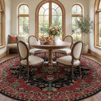 RELEANY Washable Area Rug, Round 10ft, Water Repellent, Pet Friendly, Vintage - Image 3