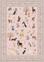 Pink Floral Area Rug 4x6 for Bedroom Dining Room | Low Pile; Non Slip;Machine - Image 6