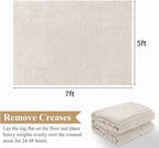 Pauwer 5x7 Area Rugs for Living Room, Modern Non Slip Washable Rug, Soft Fluffy - Image 2