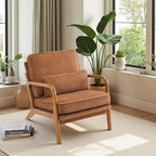 VINGLI Upgraded Premium Corduroy Accent Chair, Upholstered Arm Chair, Solid by VINGLI