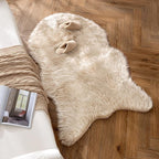 MIULEE Fluffy Area Rug 3'x5' Large Faux Fur Sheepskin Rug - Image 5