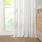 YoungsTex White Linen Sheer Curtains 80 Inches Length - Image 8