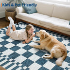 GarveeHome Checkered Washable 2x3 Rug Small Area Rugs Non-Slip - Image 9