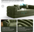 79" Convertible Sofa Bed with Fixed-Shape Frame & Removable Armrests, Modular - Image 7