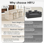 5-in-1 Convertible Sofa Bed, Corduroy Futon Couch Sleeper - Image 5