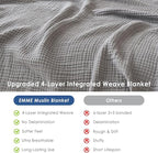 EMME Muslin Blankets for Adults Throw Blanket for Couch Breathable Gauze Soft - Image 6