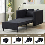 LEVNARY 3-in-1 Convertible Sleeper Chair Pull Out Bed, Single Sofa Chair Sleeper - Image 6
