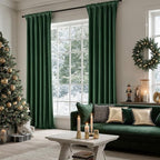 MIULEE Velvet Curtains 50W x 90L 2 Panels Hunter Green Blackout Curtains | - Image 5