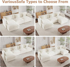 mikibama Modular Sectional Sofa, 111.5 Inch U Shaped Couch Set - Image 6