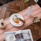 Macrame Table Runner Pure Pink Boho Table Runners - Image 2