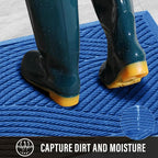 Sturdy Front Door Mat, Absorbent Muddy Dirt Resist Welcome Door Mats Outdoor - Image 2