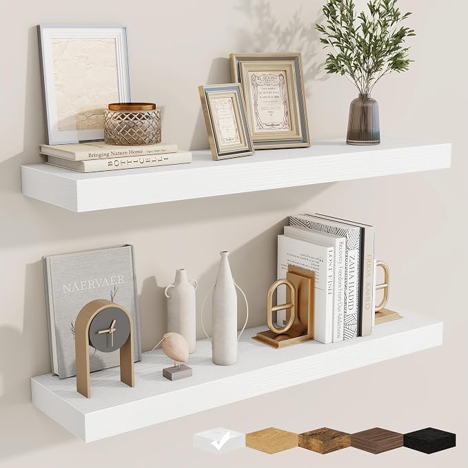 fuqing Floating Shelves for Wall, Wall Mounted Wood Floating Shelf by Fuqing