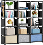 Mavivegue Bookshelf, 15 Cube Storage Organizer, Book Shelf Organizer, Tall by Mavivegue