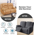 Genina Recliner Loveseat Covers, Stretch Reclining Sofa Covers, 2 Seater Couch - Image 6