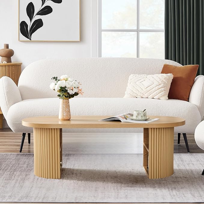 Oval Fluted Coffee Table - Image 8