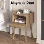 LAATOOREE Small Nightstand Set of 2, Side End Table - Image 4
