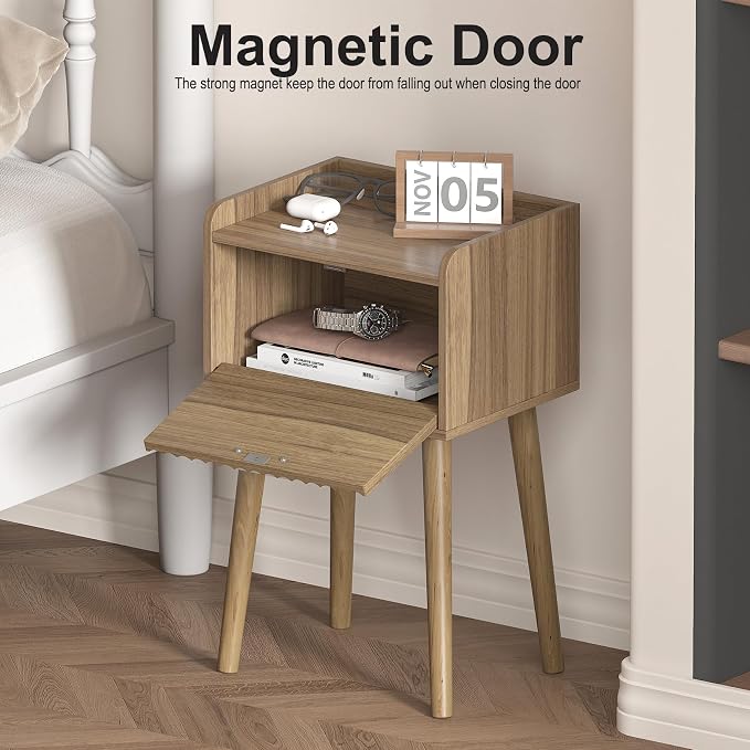 LAATOOREE Small Nightstand Set of 2, Side End Table - Image 4