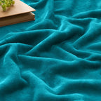 BEDELITE Fleece Blanket Soft Plush Twin Size Blanket Teal Blue 60"x80" | Ultra - Image 4