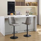 FIRAVOE Swivel Bar Stools Set of 2, Modern Adjustable Bar Stools - Image 9