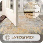 Beige Gold Rug Runners for Hallways Kitchen 2.6x8 Non Slip Washable Entryway - Image 5