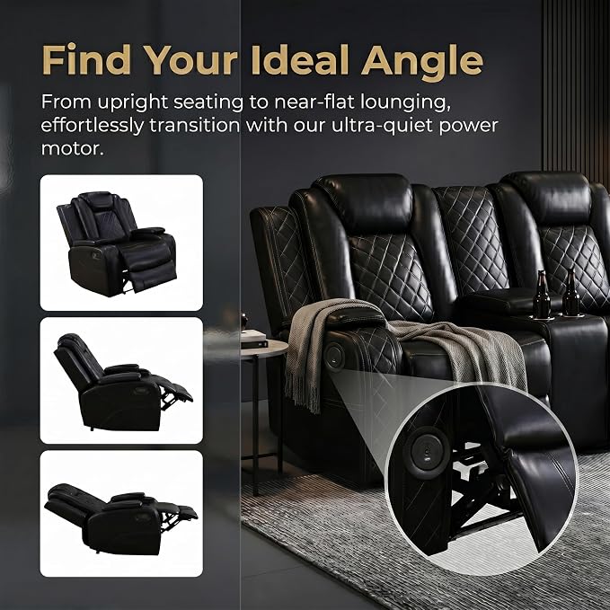 4-Piece Leather Power Recliner Sofa Set - Image 6